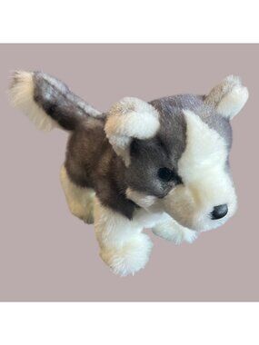 Douglas Cuddle Toy Husky Plush Stuffed Animal 10" Gray & White Soft Surface Wash